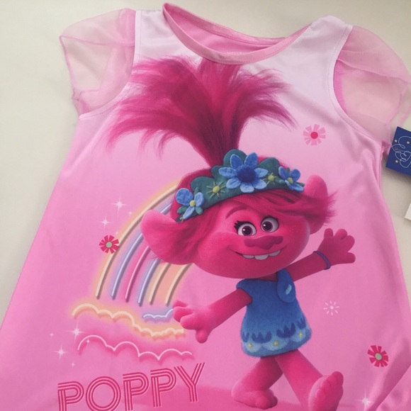 Dreamworks Trolls Nightgown Dress and doll Set - Picture 8 of 8